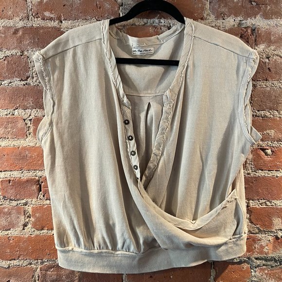FREE PEOPLE EMBROIDERED WRAP TOP - Picture 2 of 3